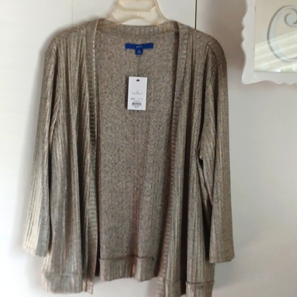 Apt.9 Gold Metallic Cardigan.  Sz. XL. - Picture 1 of 4